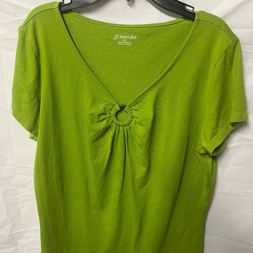 St. John's Bay Lime green Large blouse